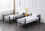 Łóżko piętrowe BUNKY 90x200 cm czarny do sypialni - obrazek 2