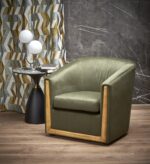 Fotel wypoczynkowy ENRICO 77 cm zielony velvet do salonu - obrazek 3