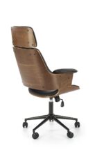 Fotel gabinetowy WEBER 65 cm orzechowy / czarny do biura i gabinetu - obrazek 3