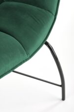 Fotel wypoczynkowy BELTON 74 cm zielony velvet do salonu - obrazek 4