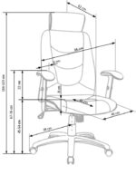 Fotel gabinetowy STILO 2 66 cm ciemny popielaty do biura i gabinetu - obrazek 2