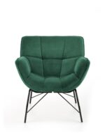 Fotel wypoczynkowy BELTON 74 cm zielony velvet do salonu - obrazek 6