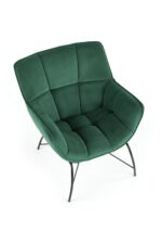 Fotel wypoczynkowy BELTON 74 cm zielony velvet do salonu - obrazek 7