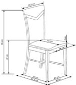 Krzesło CITRONE 44 cm dąb sonoma zestaw 2 szt do jadalni - obrazek 9