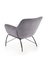 Fotel wypoczynkowy BELTON 74 cm popielaty velvet do salonu - obrazek 3