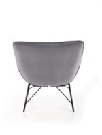 Fotel wypoczynkowy BELTON 74 cm popielaty velvet do salonu - obrazek 8