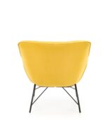 Fotel wypoczynkowy BELTON 74 cm żółty velvet do salonu - obrazek 3