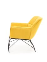 Fotel wypoczynkowy BELTON 74 cm żółty velvet do salonu - obrazek 4