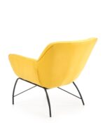 Fotel wypoczynkowy BELTON 74 cm żółty velvet do salonu - obrazek 5
