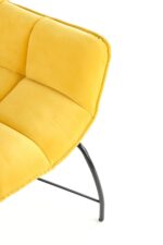 Fotel wypoczynkowy BELTON 74 cm żółty velvet do salonu - obrazek 6