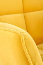 Fotel wypoczynkowy BELTON 74 cm żółty velvet do salonu - obrazek 7