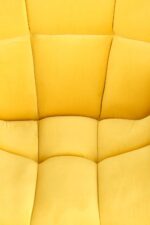 Fotel wypoczynkowy BELTON 74 cm żółty velvet do salonu - obrazek 8