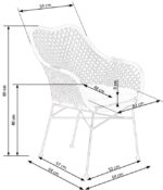 Krzesło K336 rattan naturalny naturalny / ciemny brąz do jadalni - obrazek 10