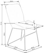 Krzesło K454 46 cm popielaty do jadalni - obrazek 10