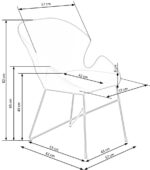 Krzesło K458 57 cm ciemny zielony do jadalni - obrazek 7