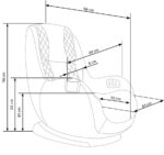 Fotel masujący DOPIO 69 cm beżowy eco skóra z masażem do salonu - obrazek 13