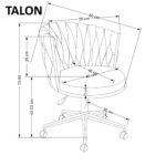 Fotel gabinetowy TALON 55 cm różowy do biura i gabinetu - obrazek 11