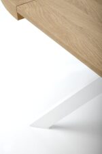Stół rozkładany PERONI 100x100 - 250 cm dąb złoty / biały do jadalni - obrazek 14