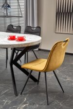 Stół rozkładany PERONI 100x100 - 250 cm czarny / biały do jadalni - obrazek 7