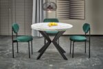 Stół rozkładany PERONI 100x100 - 250 cm czarny / biały do jadalni - obrazek 2