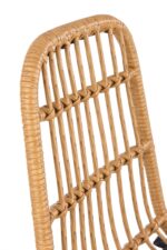 Krzesło K401 rattan syntetyczny naturalny / czarny do jadalni - obrazek 7