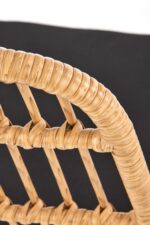 Krzesło K401 rattan syntetyczny naturalny / czarny do jadalni - obrazek 8