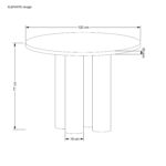 Stół ELEFANTE OKRĄGŁY 120x120 cm dąb naturalny MDF do jadalni - obrazek 14