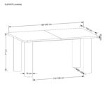 Stół rozkładany ELEFANTE PROSTOKĄT 100x160 - 240 cm dąb naturalny MDF do jadalni - obrazek 20