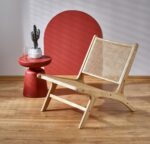 Fotel rattanowy FODEN 2 65 cm naturalny rattan do salonu - obrazek 3