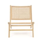 Fotel rattanowy FODEN 2 65 cm naturalny rattan do salonu - obrazek 5