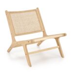 Fotel rattanowy FODEN 2 65 cm naturalny rattan do salonu - obrazek 6