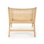 Fotel rattanowy FODEN 2 65 cm naturalny rattan do salonu - obrazek 7