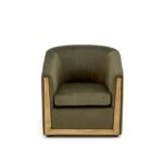 Fotel wypoczynkowy ENRICO 77 cm zielony velvet do salonu - obrazek 2
