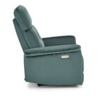 Fotel rozkładany SEMIR z USB 80 cm ciemny zielony / zielony velvet do salonu - obrazek 2