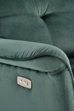 Fotel rozkładany SEMIR z USB 80 cm ciemny zielony / zielony velvet do salonu - obrazek 8