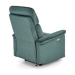 Fotel rozkładany SEMIR z USB 80 cm ciemny zielony / zielony velvet do salonu - obrazek 6