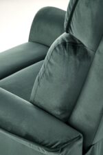 Fotel rozkładany SEMIR z USB 80 cm ciemny zielony / zielony velvet do salonu - obrazek 9