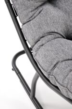 Fotel bujany GATTO 80 cm popielaty z funkcją bujania do salonu - obrazek 8