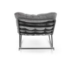 Fotel bujany GATTO 80 cm popielaty z funkcją bujania do salonu - obrazek 7