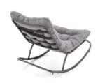 Fotel bujany GATTO 80 cm popielaty z funkcją bujania do salonu - obrazek 6