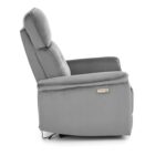 Fotel rozkładany SEMIR z USB 80 cm popielaty velvet do salonu - obrazek 5