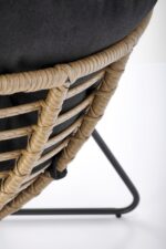 Fotel wypoczynkowy WHISPER 81 cm naturalny / czarny do salonu - obrazek 8