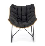 Fotel wypoczynkowy WHISPER 81 cm naturalny / czarny do salonu - obrazek 4