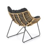 Fotel wypoczynkowy WHISPER 81 cm naturalny / czarny do salonu - obrazek 6