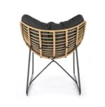 Fotel wypoczynkowy WHISPER 81 cm naturalny / czarny do salonu - obrazek 7