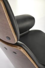 Fotel gabinetowy WEBER 65 cm orzechowy / czarny do biura i gabinetu - obrazek 10