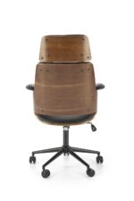 Fotel gabinetowy WEBER 65 cm orzechowy / czarny do biura i gabinetu - obrazek 7