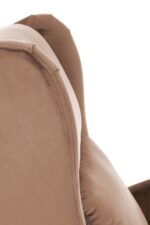 Fotel rozkładany AGUSTIN 2 75 cm beżowy velvet BLUVEL z funkcją relax do salonu - obrazek 5