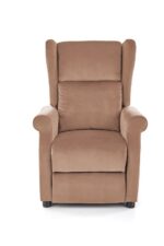 Fotel rozkładany AGUSTIN 2 75 cm beżowy velvet BLUVEL z funkcją relax do salonu - obrazek 6