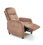 Fotel rozkładany FELIPE 2 64 cm beżowy velvet z funkcją relax do salonu - obrazek 2